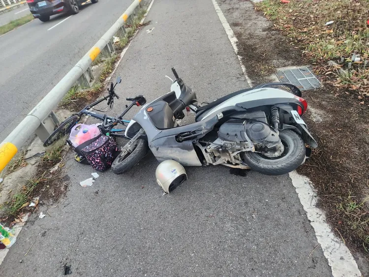 后里區后神路車禍共有4人受傷。民眾提供