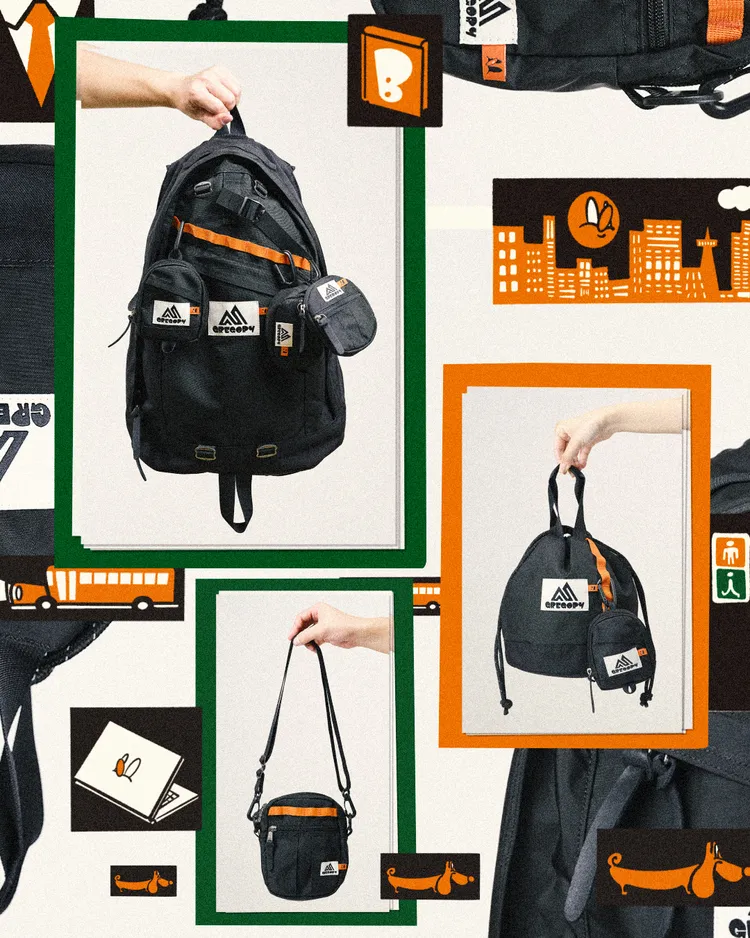 聯名系列的主包品項涵蓋兩用束口包、DAY PACK後背包等。品牌提供