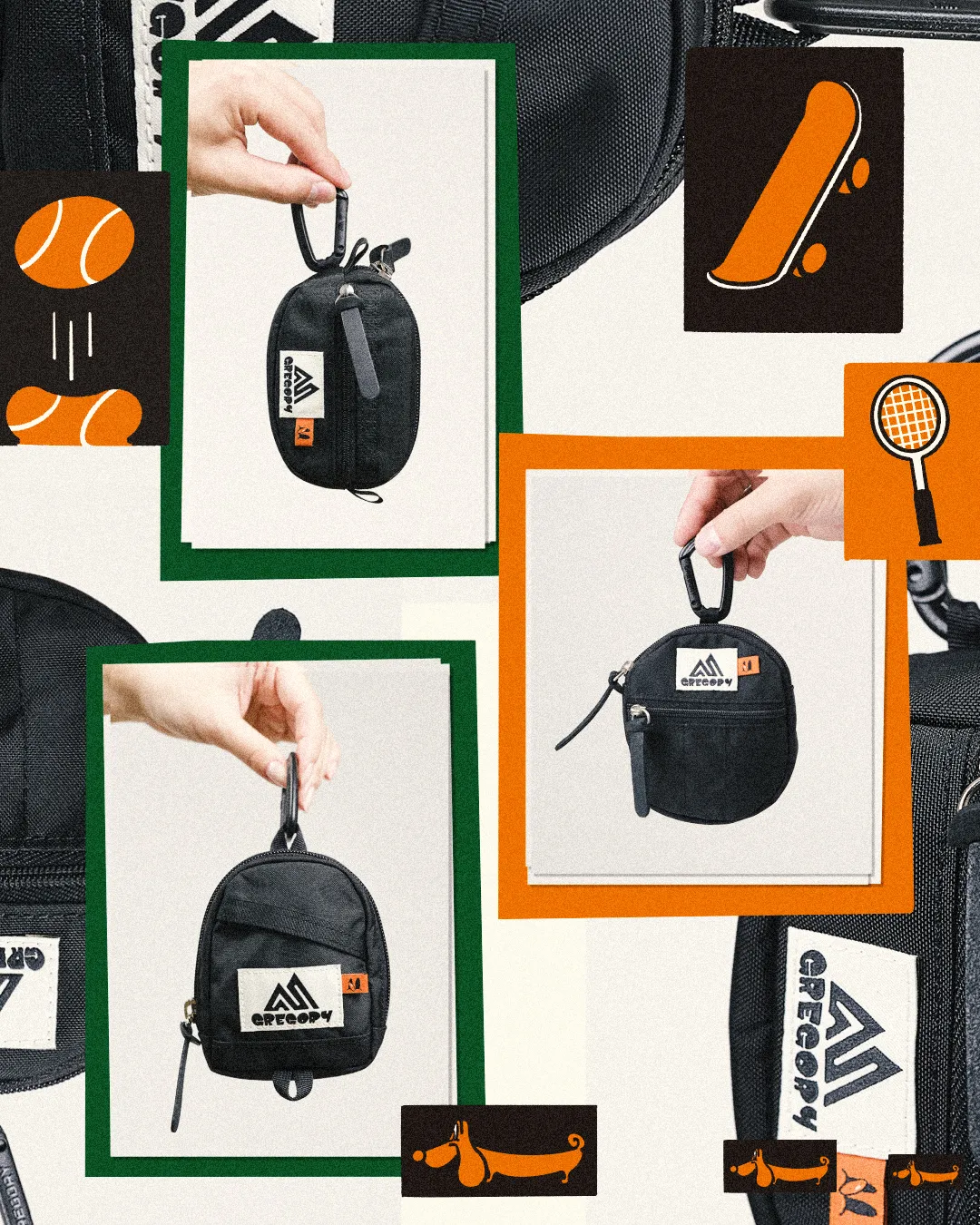 聯名系列另也推出多款迷你收納包可與主包搭配使用。品牌提供