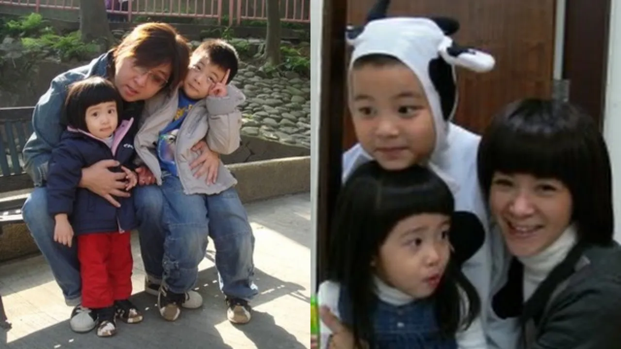 袁惟仁和陸元琪一家四口。翻攝陸元琪臉書