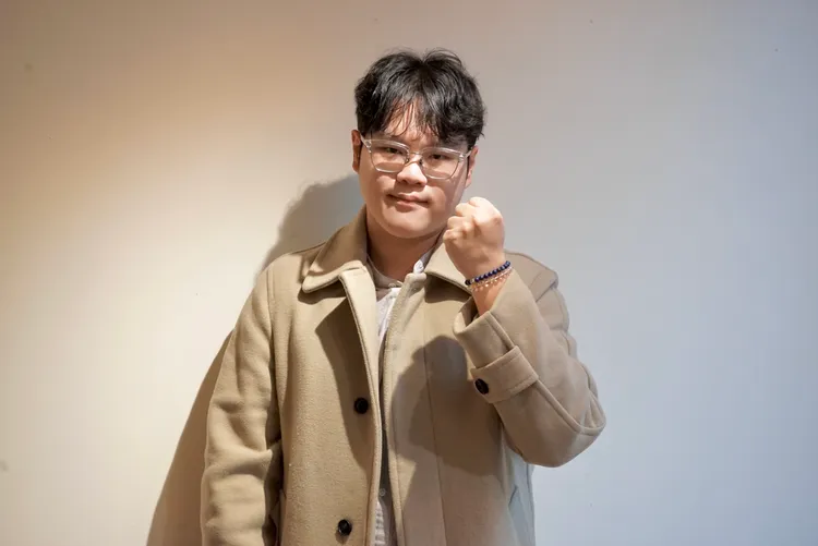 基隆市中正區議員參選人林廷翰拋政見藍圖。邱筠媜攝