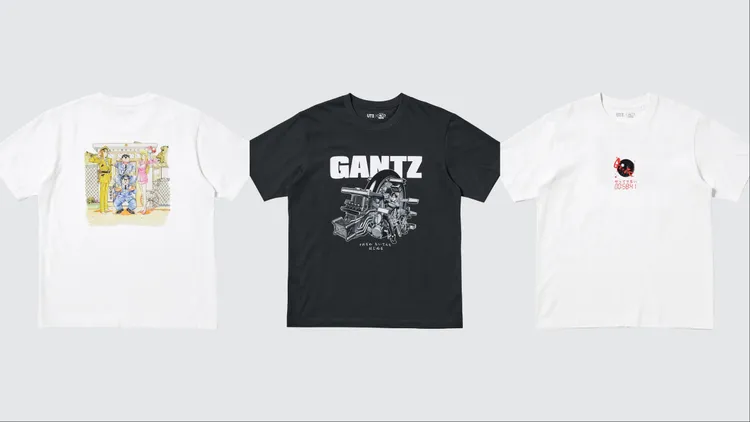 UNIQLO MANGA 100集英社100周年系列《烏龍派出所》印花T恤（左）、《GANTZ 殺戮都市》印花T恤（中、右），各490元。品牌提供