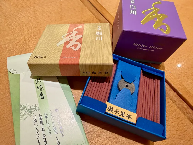 來自京都的「松榮堂」，其線香商品為日本首相高市早苗曾於YouTube曝光自己愛用。莊偉祺攝