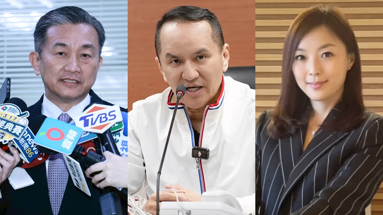 民進黨立委王定宇（左）、愛爾麗集團總裁常如山（中）、劉怡萱（右）。合成圖，資料照