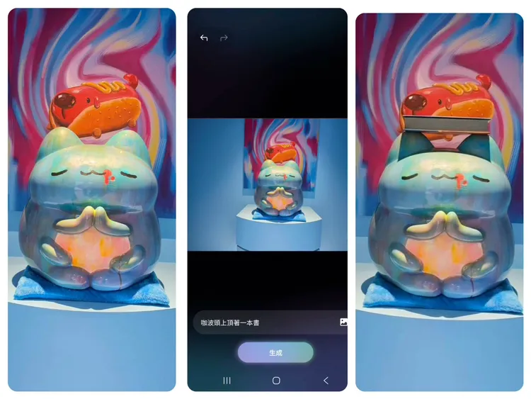 可以在照片中輸入指令加入想要的元素，甚至如果想合照、換衣服也都行。趙筱文攝