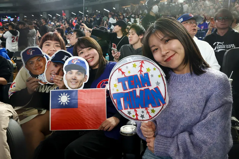台灣女球迷。中央社