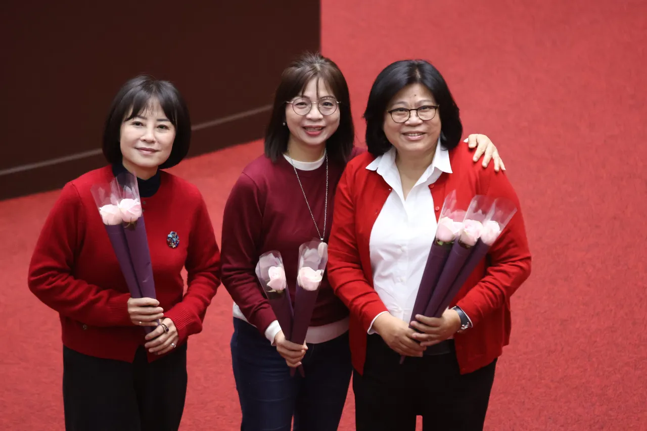 民進黨立委林月琴、林淑芬、王美惠。彭欣偉攝