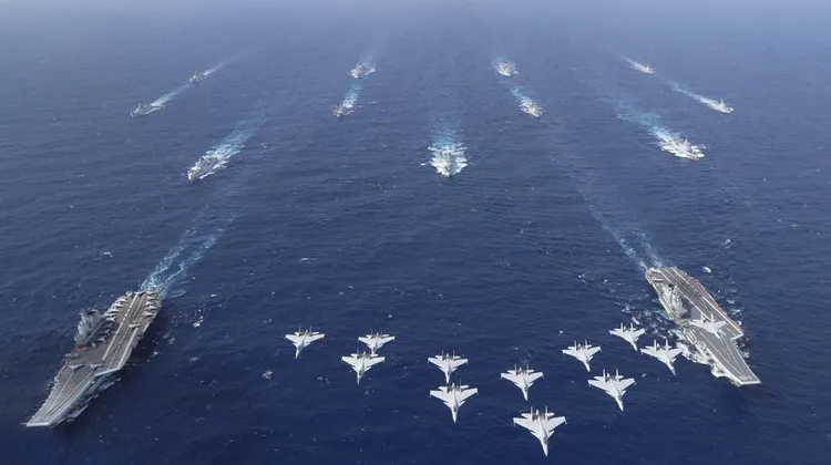 中國海軍艦隊。翻攝解放軍網