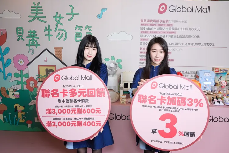 Global Mall美好購物節期間，全台8店各有亮點！兒童節連假再加碼，帶小孩出門放電＋購物，一舉兩得！！