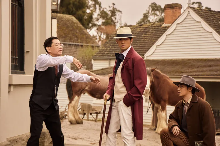 2023年周杰倫拍攝外景節目《周遊記》的空檔，「順手」拍攝MV。杰威爾提供