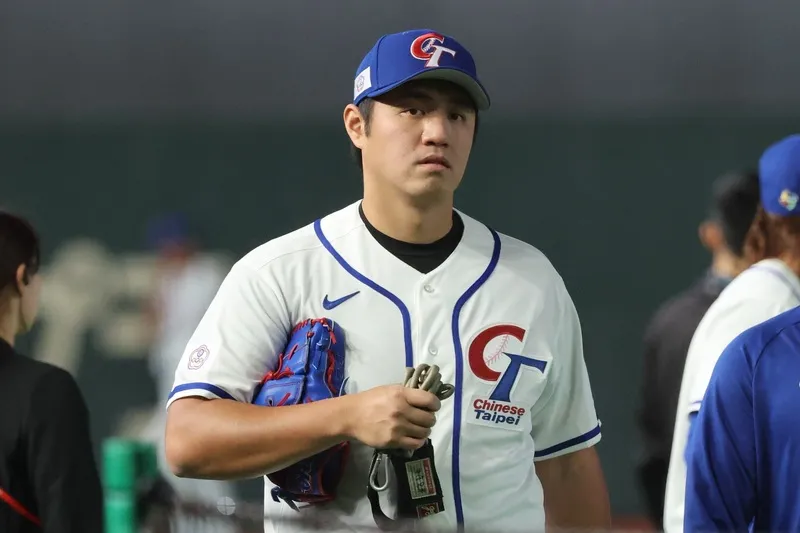 鄭浩均被大谷擊出滿貫砲。  中央社