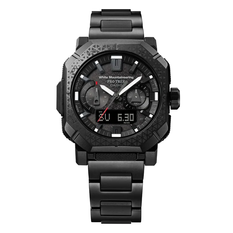 CASIO PRO TREK X White Mountaineering聯名錶PRW-B1000WM-1，2萬8000元。品牌提供