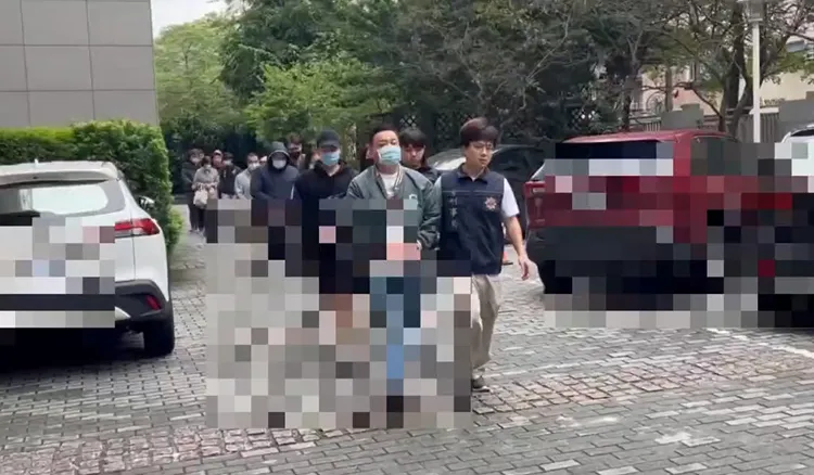 廖男等洗錢集團幹部送辦。翻攝畫面