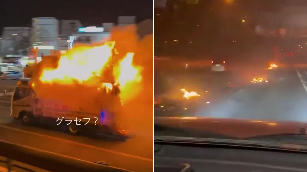 烤地瓜車「失火狂飆」沿途灑燃燒物　攤商驚人決定嚇壞路人