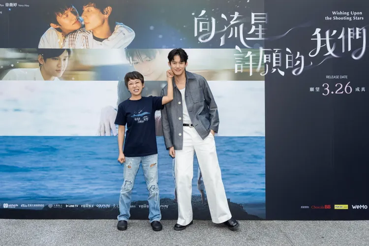 曹蘭（左）昨北上賺錢，與余杰恩首次演母子。有意思國際傳媒、犢影制作提供