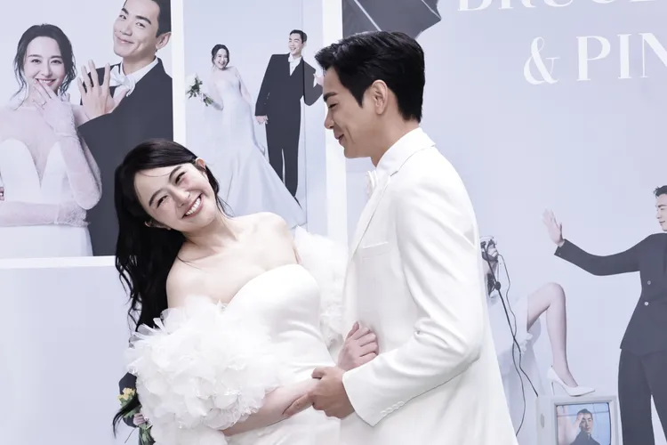 吳品潔與禾浩辰洋溢幸福。攝影中心攝