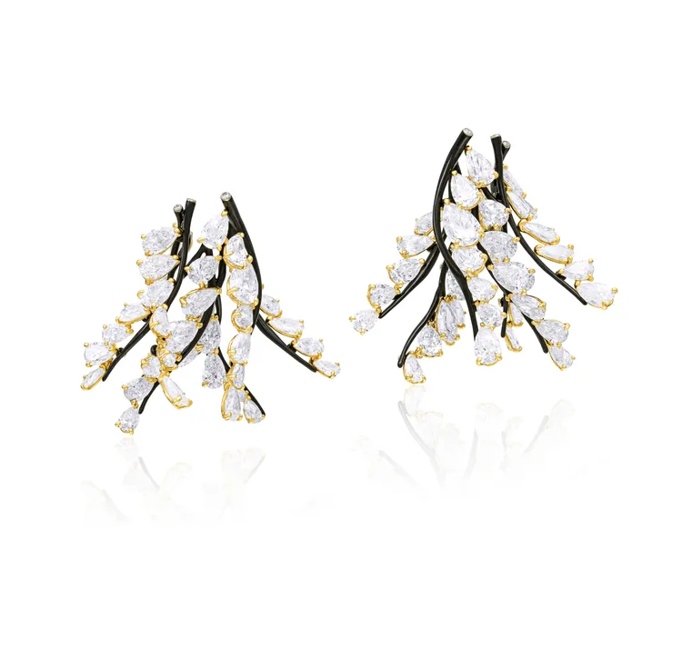 CINDY CHAO White Label Collection高級珠寶系列樹枝耳環。品牌提供