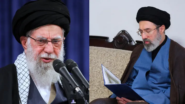 穆吉塔巴（右）是父親哈米尼生前的「守門人」。美聯社