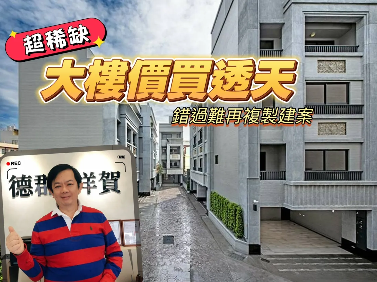 500坪大樓地推透天　右昌國中旁「德郡祥賀」戶戶並排雙車具高CP值