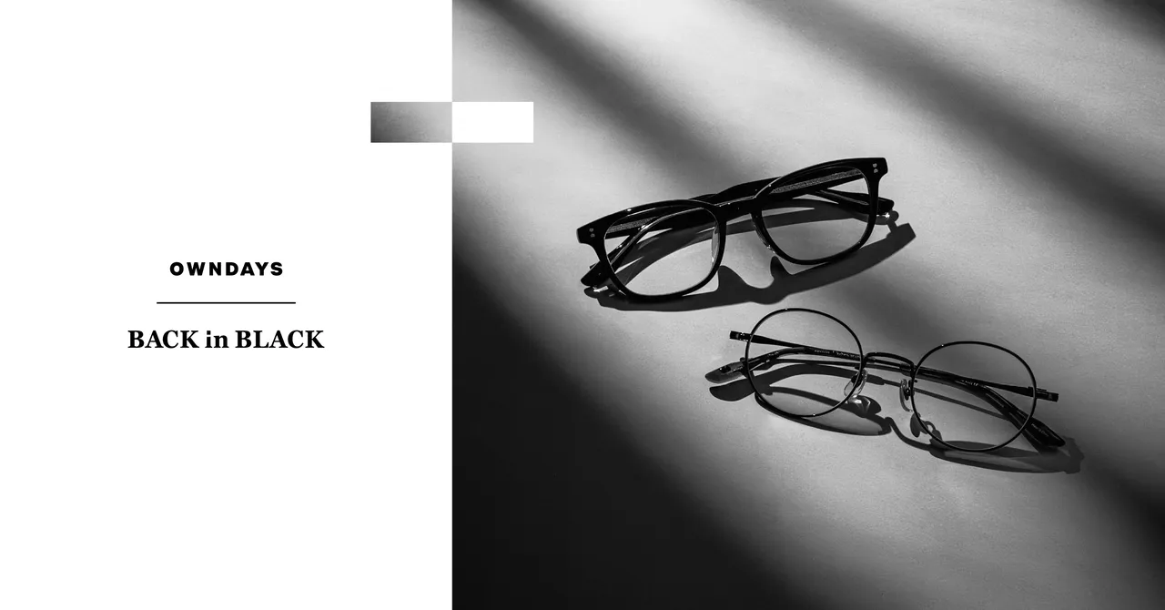 OWNDAYS同步推出2款「BACK in BLACK」系列全新款式。品牌提供
