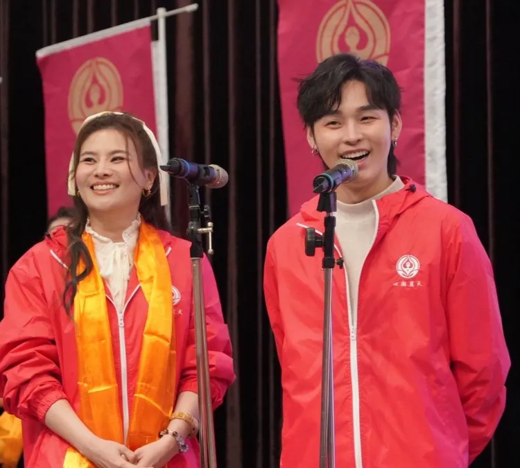 董仔（左）合作展瑞（右）激盪新火花。心潮麗天協會提供