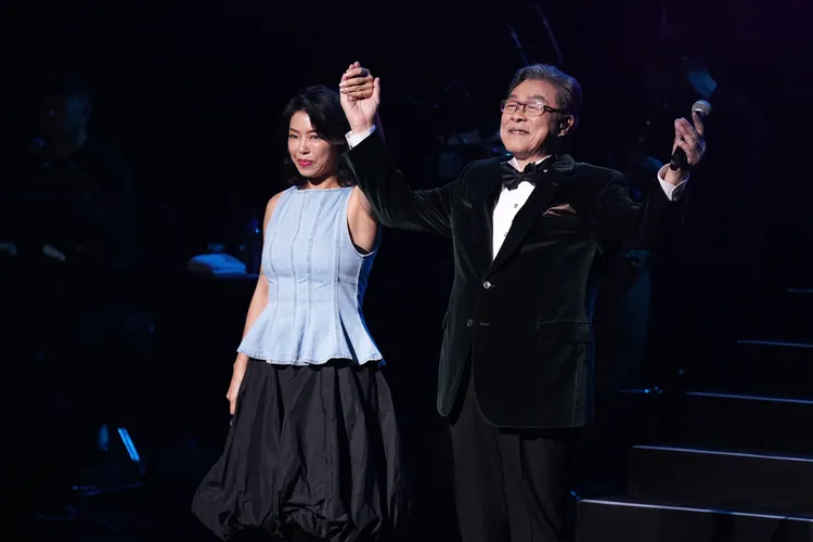 楊烈父女罕見同台。彭欣偉攝