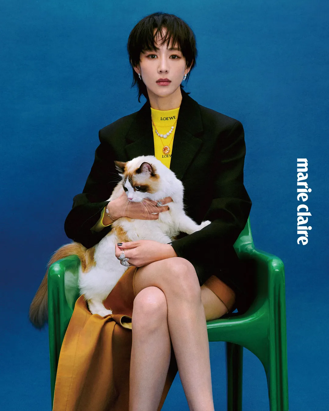 張鈞甯拍攝《Marie Claire美麗佳人》封面。《Marie Claire美麗佳人》國際中文版提供