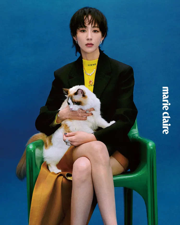 張鈞甯拍攝《Marie Claire美麗佳人》封面。《Marie Claire美麗佳人》國際中文版提供