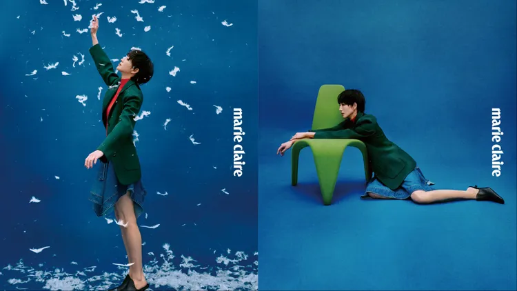 張鈞甯拍攝《Marie Claire美麗佳人》封面。《Marie Claire美麗佳人》國際中文版提供