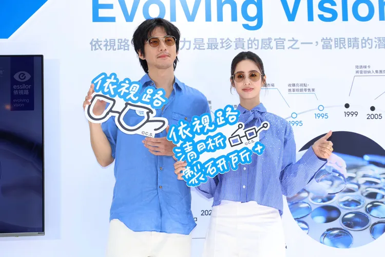 傅孟柏和莫允雯出席鏡片代言活動。莊宗達攝