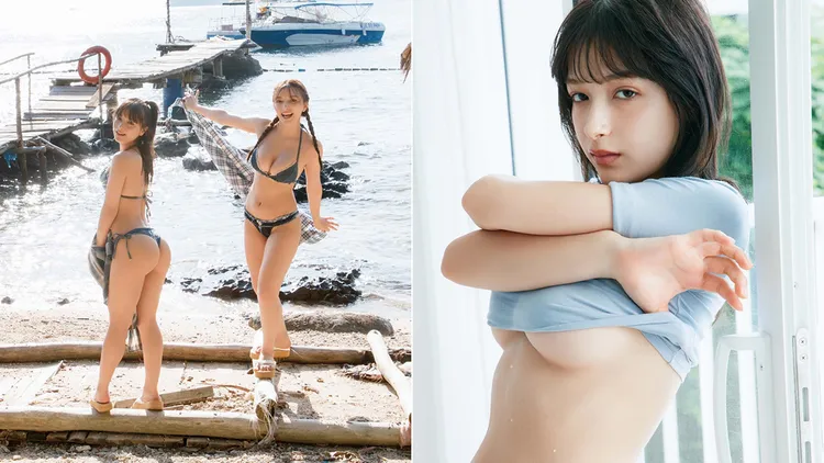 Erika和Marina推出新寫真集，在社群上po出性感照宣傳。翻攝自X