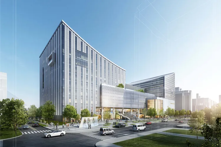 原美國在台協會舊址，未來將轉型為重要文化據點。透視圖／台北市文化局提供