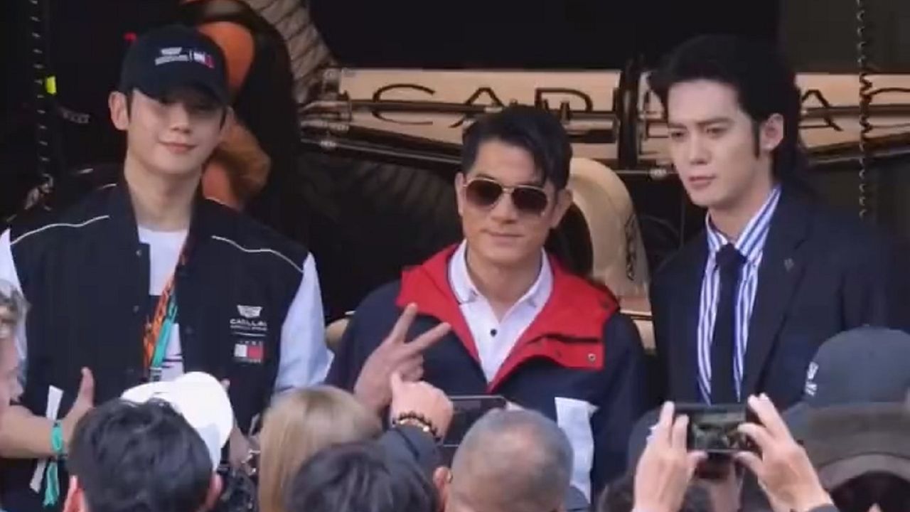 郭富城、丁海寅帥翻F1上海站 頂流男星同框扮乖乖牌