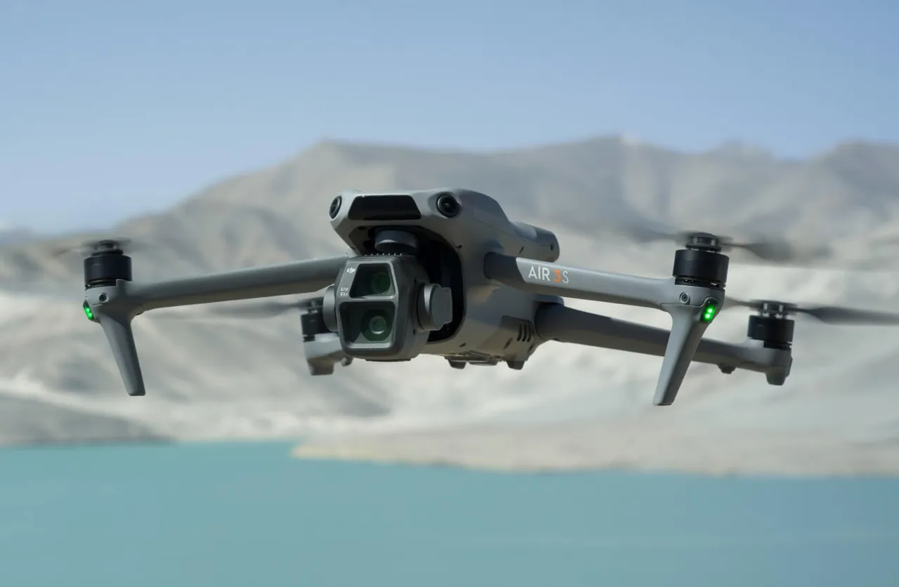 中國大疆無人機DJI Air 3S 。翻攝DJI