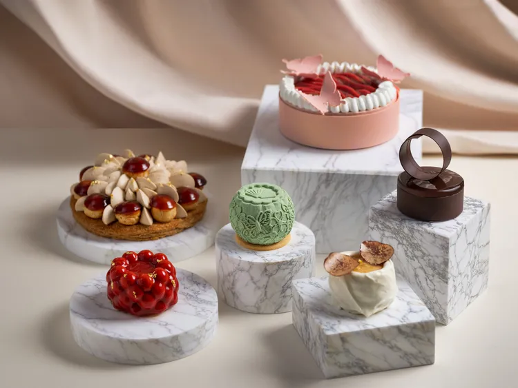 台北文華東方酒店新任行政西點主廚胡利雲，以精緻法式工藝為基礎，結合義式製作技法，並融入台灣在地果香與茶韻靈感，為文華餅房推出全新精品級甜點系列。台北文華東方酒店提供