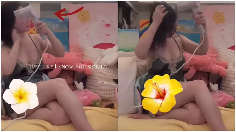 王俐人分享吹風機，網友卻歪樓看她身材。翻攝王俐人臉書
