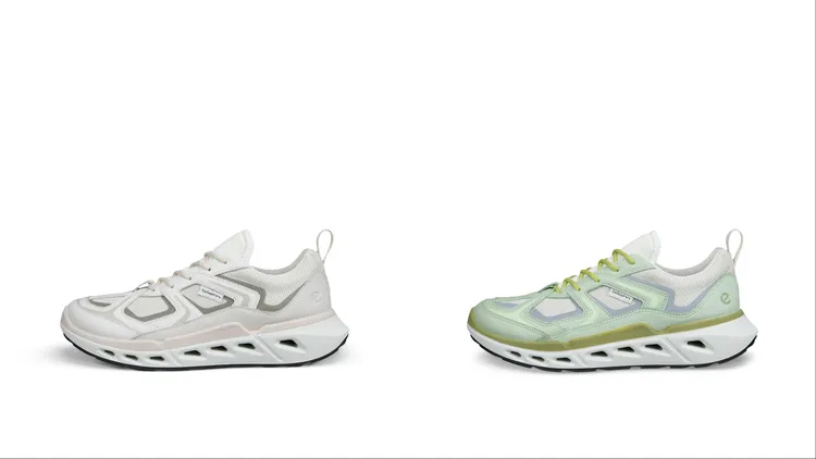 ECCO「BIOM 720」系列BREATHRU網布防水女鞋，各7980元。品牌提供