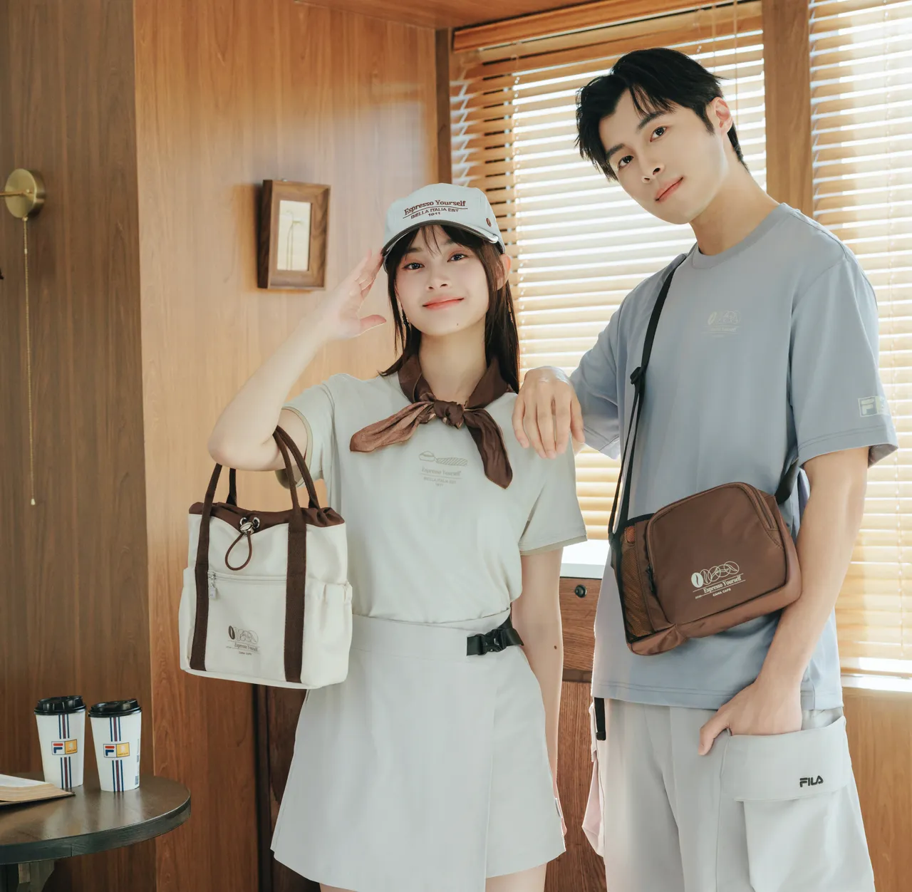 FILA與CAMA CÁFÉ推出跨界聯名。品牌提供