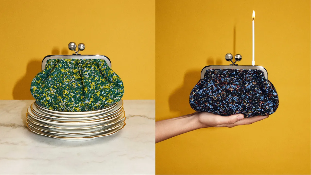 Weekend Max Mara Pasticcino 10周年綠色羊毛混紡Bouclé小型手袋（左）、深藍羊毛混紡Bouclé小型手袋（右），各1萬7000元。品牌提供