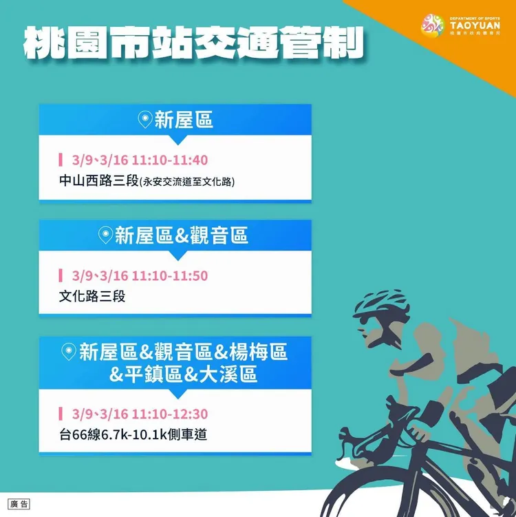桃警進行交通管制。翻攝畫面