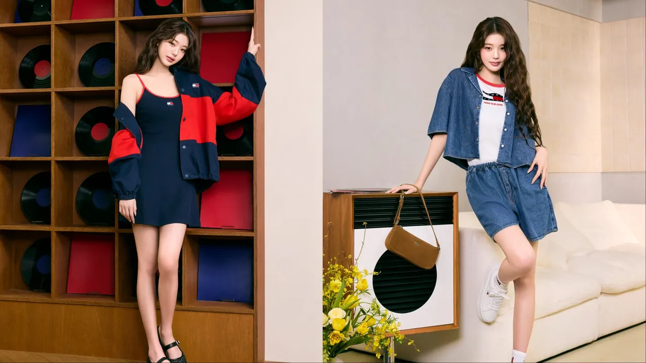 張員瑛拍攝TOMMY JEANS 2026春季形象。品牌提供