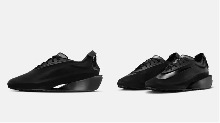 Noir鞋的楔形結構模擬短跑選手蹬地起跑時的傾斜姿態。品牌提供