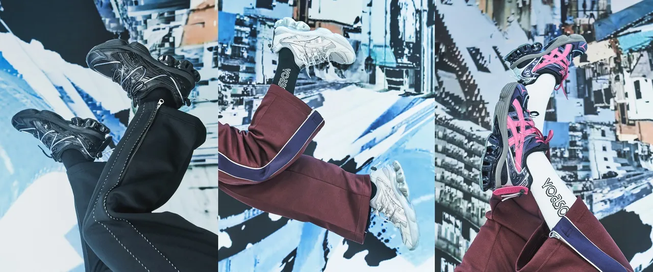 聯名鞋揉合復古鞋面與前衛中底結構，並以3種色彩帶來豐富層次。品牌提供