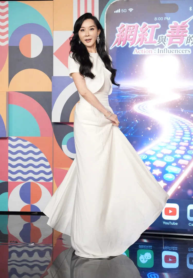 蕭薔今天公開露面，體態依舊完美。莊宗達攝