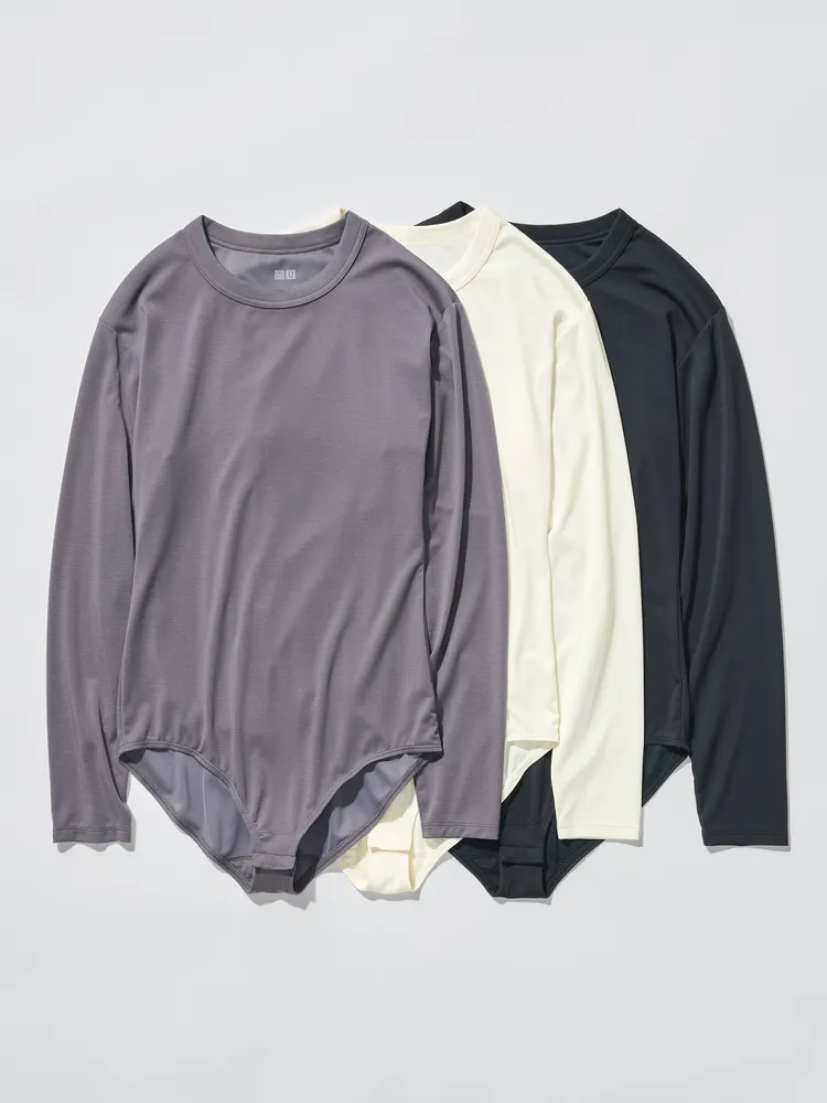 Uniqlo U 2026春夏系列女裝AIRism連身內衣，各990元。品牌提供