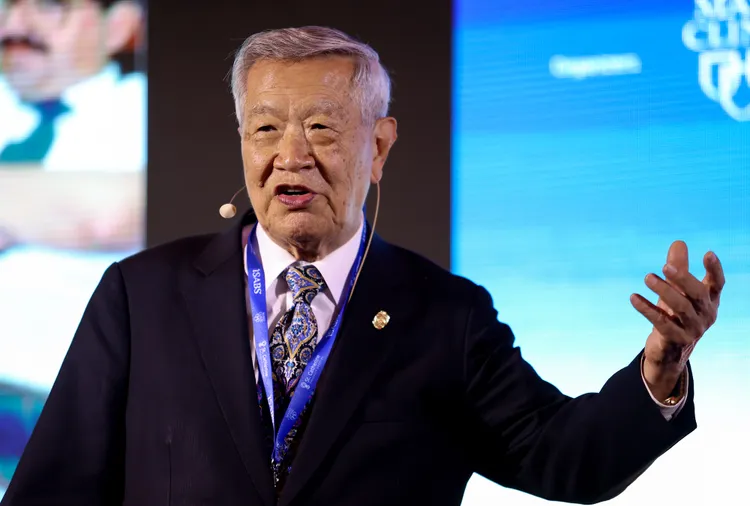 李昌鈺2024年在克羅埃西亞參加會議。路透