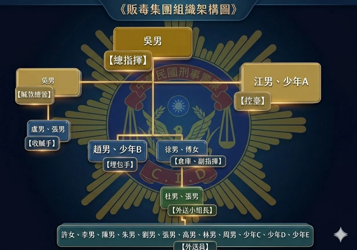 販毒集團組織龐大，分工明確。警方提供