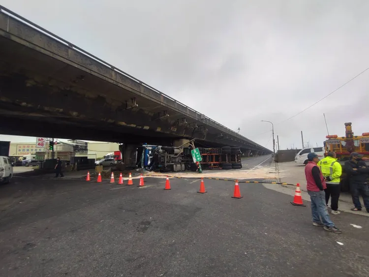 車禍現場。大園警分局提供