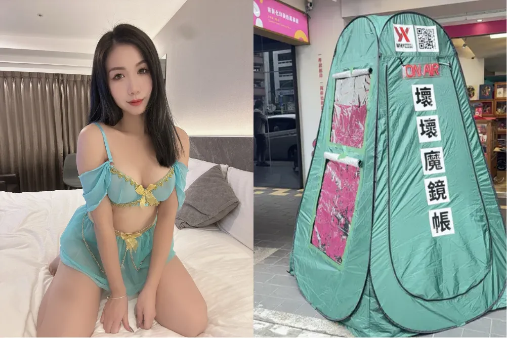 西門町街邊「神祕帳篷」　F級辣妹進出惹關注！身分曝光了