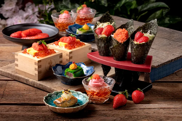 手卷、壽司、小缽。業者提供